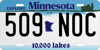 MN license plate 509NOC