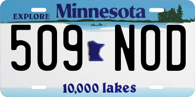 MN license plate 509NOD