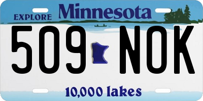 MN license plate 509NOK