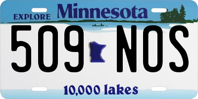MN license plate 509NOS