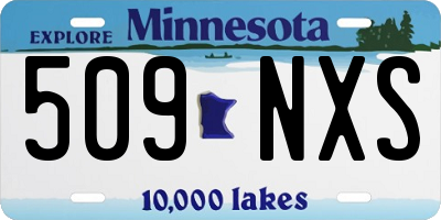 MN license plate 509NXS