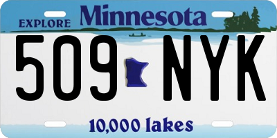 MN license plate 509NYK