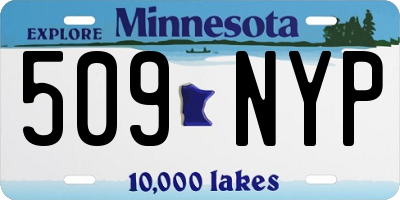 MN license plate 509NYP