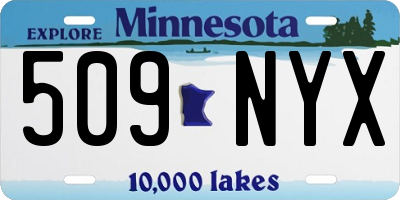 MN license plate 509NYX