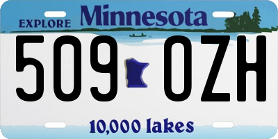 MN license plate 509OZH