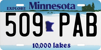 MN license plate 509PAB