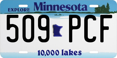 MN license plate 509PCF