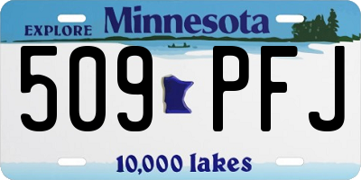 MN license plate 509PFJ