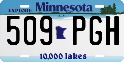 MN license plate 509PGH