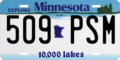 MN license plate 509PSM