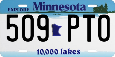 MN license plate 509PTO