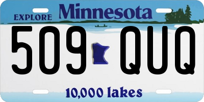 MN license plate 509QUQ