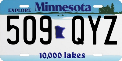 MN license plate 509QYZ