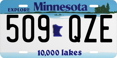 MN license plate 509QZE