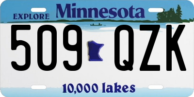MN license plate 509QZK