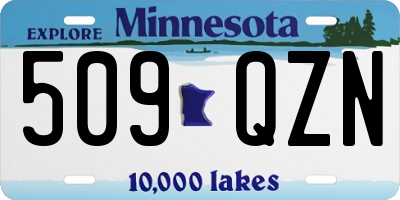 MN license plate 509QZN