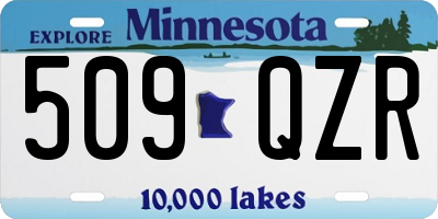 MN license plate 509QZR