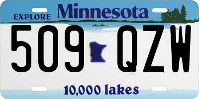 MN license plate 509QZW