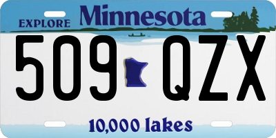 MN license plate 509QZX