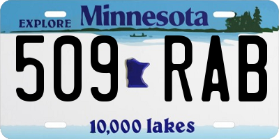 MN license plate 509RAB