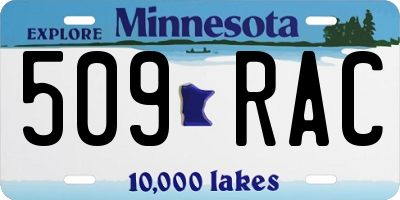 MN license plate 509RAC