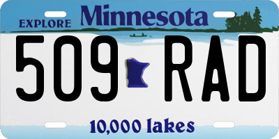 MN license plate 509RAD