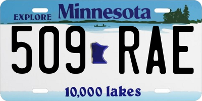 MN license plate 509RAE