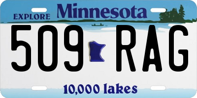 MN license plate 509RAG