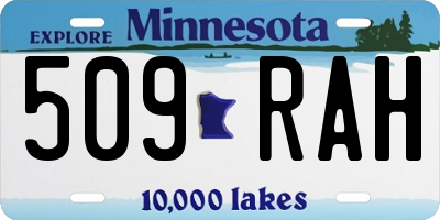 MN license plate 509RAH
