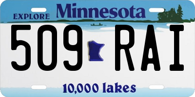MN license plate 509RAI