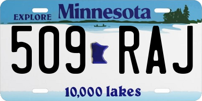 MN license plate 509RAJ