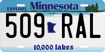 MN license plate 509RAL