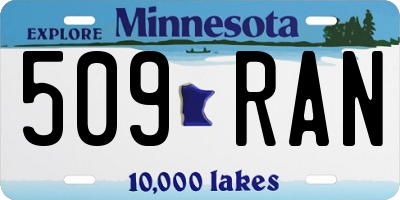 MN license plate 509RAN