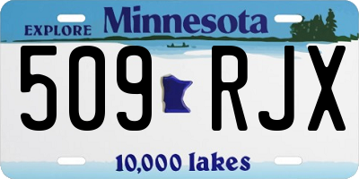 MN license plate 509RJX