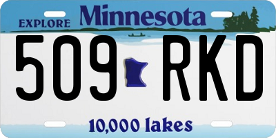 MN license plate 509RKD