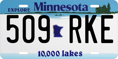 MN license plate 509RKE