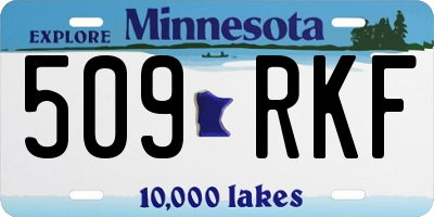 MN license plate 509RKF
