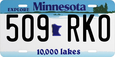 MN license plate 509RKO