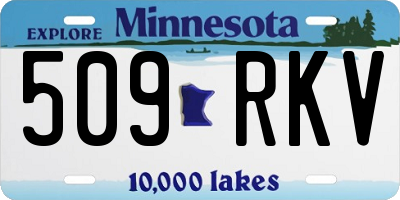MN license plate 509RKV