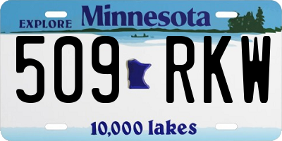 MN license plate 509RKW