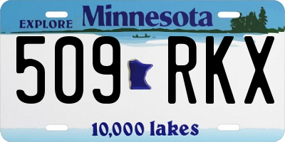 MN license plate 509RKX