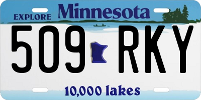 MN license plate 509RKY