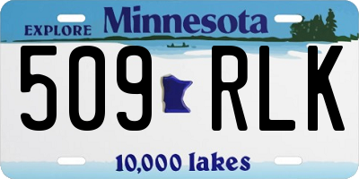 MN license plate 509RLK