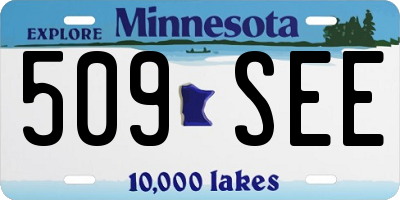 MN license plate 509SEE