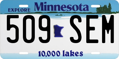 MN license plate 509SEM