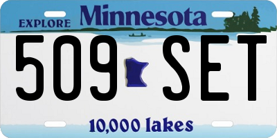 MN license plate 509SET