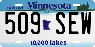 MN license plate 509SEW