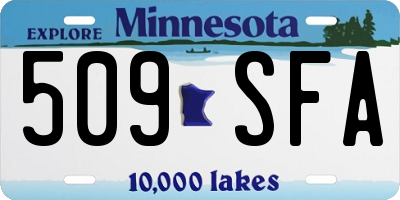MN license plate 509SFA