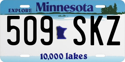MN license plate 509SKZ