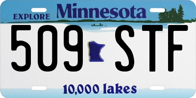 MN license plate 509STF